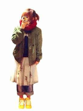 「aiko」｜「アイテム（ブルゾン）」を使った、ながぴ ♩✩⃛さん（レディース・152cm）の冬コーディネート