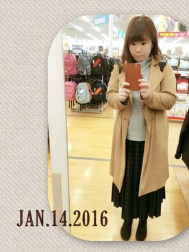 かほはるさん（レディース・154cm）の冬コーディネート