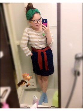 「ローリーズファーム(LOWRYS FARM)」｜「アイテム（アンサンブル）」を使った、aachan☺︎さん（レディース・153cm）の春コーディネート