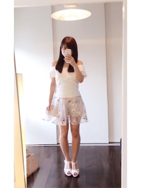 「ドラフトDAZ」｜まぁさん（レディース・160cm）の夏コーディネート