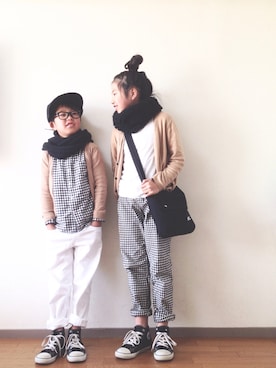 「BACK NUMBER（バックナンバー）のアイテム（トップス）」を使った、yuyuyuさん（キッズ・136cm）の冬コーディネート