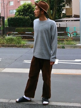 「CREWNECK」｜LICLEさん（メンズ・171cm）の秋コーディネート