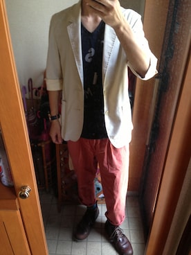 「LiSS（リス）のアイテム（ジャケット/アウター）」を使った、Sato Ryoさん（メンズ・168cm）の夏コーディネート