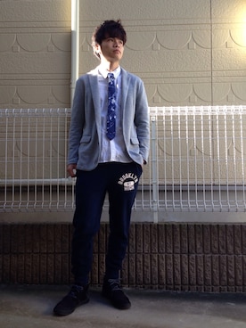 「ADPOSION（アドポーション）のアイテム（フォーマルスーツ/小物）」を使った、Sato Ryoさん（メンズ・168cm）の秋コーディネート