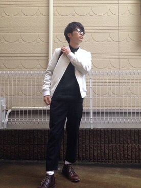 「バレンタインデートスタイル」｜「アイテム（その他シューズ）」を使った、Sato Ryoさん（メンズ・168cm）の冬コーディネート