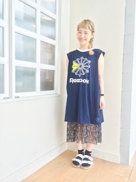 「フェザー」｜「アイテム（腕時計）」を使った、かわかみ かなさん（レディース・152cm）の夏コーディネート