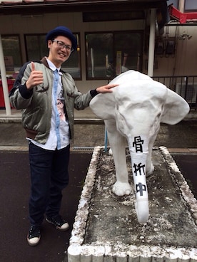 「ハットコーデ」｜yuizouさん（メンズ・172cm）の冬コーディネート