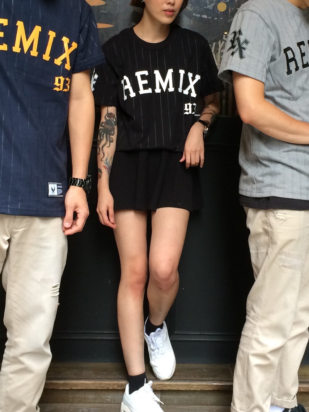 「REMIX、remixtaipei」｜「REMIXのRemix Baseball Tee（Tシャツ/カットソー、その他）」を使った、REMIXTAIPEIさん（メンズ・175cm）の夏コーディネートの1枚目の写真