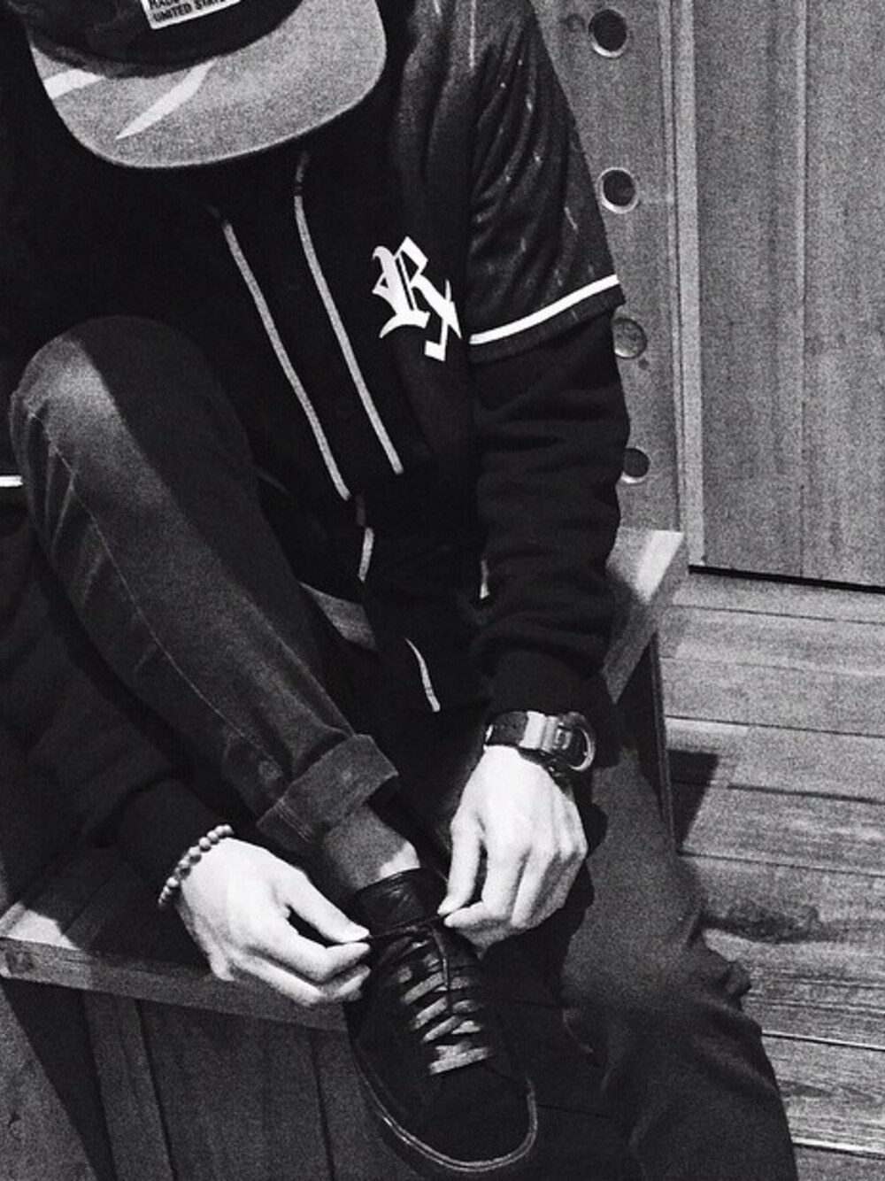 「WEARREMIX、REMIX、remixtaipei」｜「REMIXのRX baseball shirt（シャツ/ブラウス、ブラック系）」を使った、REMIXTAIPEIさん（メンズ・175cm）の秋コーディネートの1枚目の写真