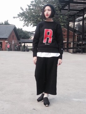 「REMIX（リミックス）のアイテム」を使った、REMIXTAIPEIさん（レディース・169cm）の冬コーディネート