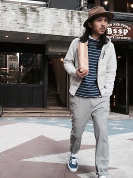 「REMIX（リミックス）のアイテム（スタジャン）」を使った、REMIXTAIPEIさん（メンズ・175cm）の冬コーディネート