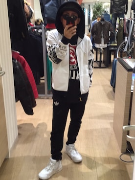 「DENIM BY VANQUISH & FRAGMENT（デニムバイヴァンキッシュフラグメント）のアイテム（帽子）」を使った、70eidjさん（メンズ・168cm）の秋コーディネート