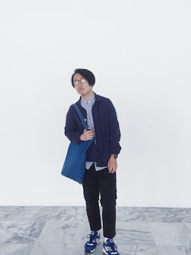 「plain-me（プレインミー）のアイテム（その他アウター）」を使った、ChanYuさん（メンズ・174cm）の秋コーディネート