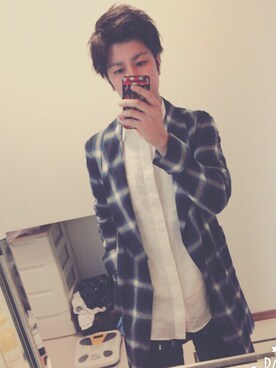 「アイテム（その他アウター）」を使った、kazuさん（メンズ・177cm・20代）の夏コーディネート