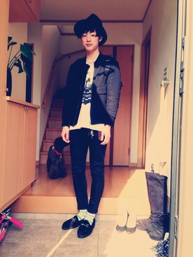 「BEAMS BOY（ビームスボーイ）のアイテム（アクセサリー）」を使った、O.M.さん（メンズ・178cm）の冬コーディネート