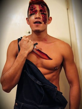 「asos（エイソス）のアイテム（オールインワン・サロペット）」を使った、joe wong さん（メンズ・173cm）の秋コーディネート