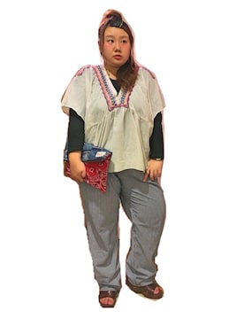 「plussize」｜「アイテム（腕時計）」を使った、kasan/manaさん（レディース・155cm）の夏コーディネート