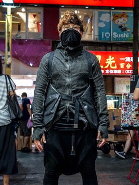 「アイテム（モッズコート）」を使った、阿樂さん（メンズ・175cm）の夏コーディネート