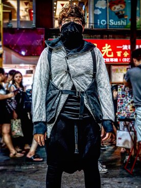 「アイテム（モッズコート）」を使った、阿樂さん（メンズ・175cm）の夏コーディネート