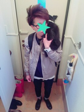 「URBAN RESEARCH（アーバンリサーチ）のアイテム（MA-1）」を使った、u'さん（レディース・156cm）の春コーディネート