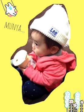「ユナイテッドアローズ」｜「アイテム（ニットキャップ/ビーニー）」を使った、miu.さん（キッズ・150cm）の春コーディネート