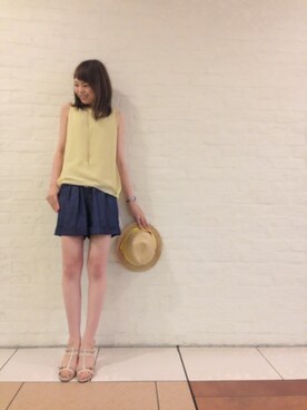 「KATHARINE ROSS（キャサリンロス）のアイテム（サンダル）」を使った、ciさん（レディース・157cm）の夏コーディネート