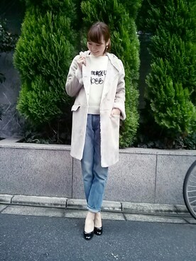 「KATHARINE ROSS（キャサリンロス）のアイテム（その他アウター）」を使った、ciさん（レディース・157cm）の秋コーディネート