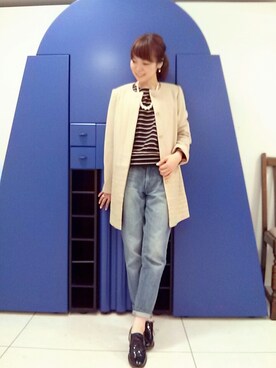 「KATHARINE ROSS（キャサリンロス）のアイテム（その他アウター）」を使った、ciさん（レディース・157cm）の秋コーディネート