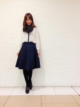 「KATHARINE ROSS（キャサリンロス）のアイテム（ブーティ）」を使った、ciさん（レディース・157cm）の秋コーディネート