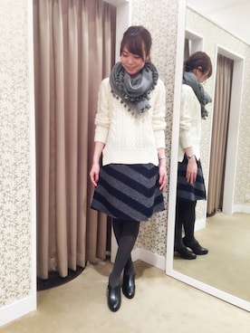 「リバーシブル」｜「アイテム（ブーティ）」を使った、ciさん（レディース・157cm）の秋コーディネート