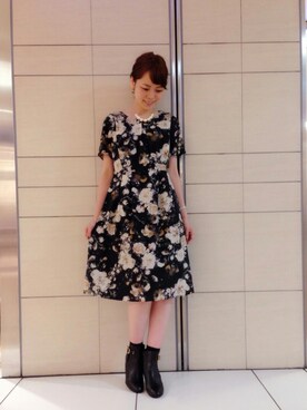「KATHARINE ROSS（キャサリンロス）のアイテム（ブーツ）」を使った、ciさん（レディース・157cm）の秋コーディネート