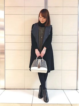 「KATHARINE ROSS（キャサリンロス）のアイテム（その他アウター）」を使った、ciさん（レディース・157cm）の冬コーディネート