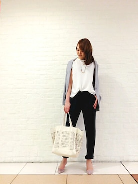 「トートバック」｜「アイテム（その他）」を使った、ciさん（レディース・157cm）の春コーディネート