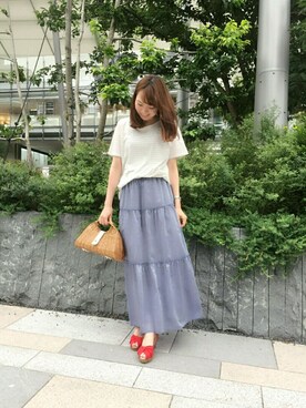 「KATHARINE ROSS（キャサリンロス）のアイテム（サンダル）」を使った、ciさん（レディース・157cm）の夏コーディネート