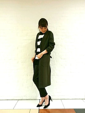 「KATHARINE ROSS（キャサリンロス）のアイテム（その他アウター）」を使った、ciさん（レディース・157cm）の秋コーディネート