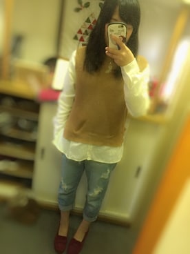 「Heather（ヘザー）のアイテム（トップス、ブラウン系）」を使った、mayabooさん（レディース）の冬コーディネート