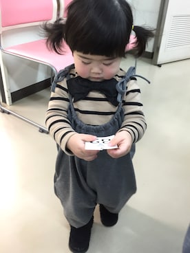 「1歳6ヶ月」｜「アイテム（オールインワン・サロペット）」を使った、かいちゃんさん（キッズ・90cm）の冬コーディネート