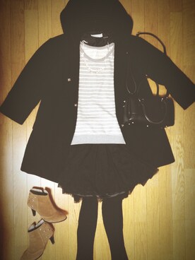 「URBAN RESEARCH DOORS WOMENS（アーバンリサーチ ドアーズ ウィメンズ）のDOORS ビジューネックレス（ネックレス、ゴールド系）」を使った、ayumiさん（レディース・154cm）の冬コーディネート
