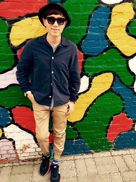 「plain-me（プレインミー）のアイテム」を使った、Benさん（メンズ・171cm）の秋コーディネート