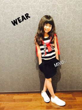 「ドラフトCO」｜「アイテム（その他）」を使った、miyuさん（キッズ・110cm）の夏コーディネート