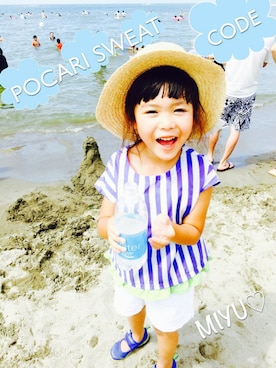 「ドラフトGAP」｜「アイテム（その他）」を使った、miyuさん（キッズ・110cm）の夏コーディネート