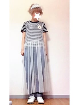 ひーこさん（レディース・154cm）の夏コーディネート