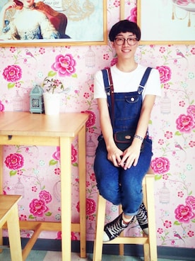 「アイテム（オールインワン・サロペット）」を使った、KaiKaiFang さん（メンズ・175cm・20代）の夏コーディネート