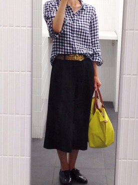 「BLOCH（ブロック）のアイテム」を使った、m-aさん（レディース・155cm）の秋コーディネート