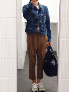 「TILA MARCH（ティラ マーチ）のアイテム」を使った、m-aさん（レディース・155cm）の秋コーディネート