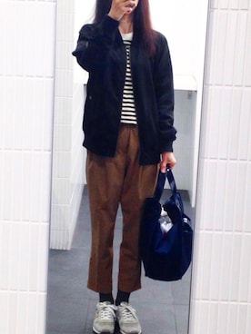 「TILA MARCH（ティラ マーチ）のアイテム」を使った、m-aさん（レディース・155cm）の秋コーディネート