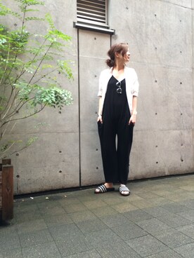 「TODAYFUL（トゥデイフル）のアイテム（つなぎ/オールインワン）」を使った、ayano.さん（レディース・165cm）の春コーディネート