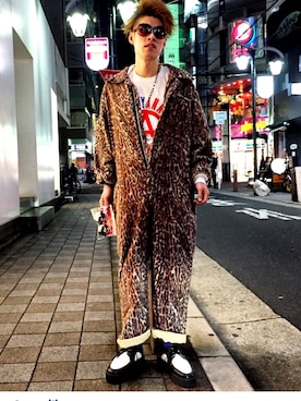 「アイテム（つなぎ/オールインワン）」を使った、ろっひさん（メンズ・172cm）の冬コーディネート