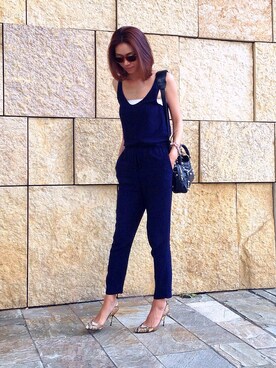 「BALENCIAGA」｜「アイテム（オールインワン・サロペット）」を使った、kumi511976さん（レディース・165cm）の夏コーディネート