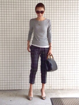 「オールグレー」｜「アイテム（パンプス）」を使った、kumi511976さん（レディース・165cm）の秋コーディネート